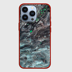 Чехол для iPhone 13 Pro Каменные краски, цвет: 3D-красный