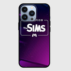 Чехол для iPhone 13 Pro The Sims gaming champion: рамка с лого и джойстико, цвет: 3D-черный
