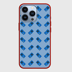 Чехол iPhone 13 Pro Синяя консоль тетрис