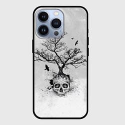 Чехол для iPhone 13 Pro Дерево растёт из черепа, цвет: 3D-черный