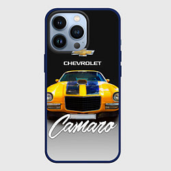 Чехол для iPhone 13 Pro Американский спорткар Camaro 1970 года, цвет: 3D-тёмно-синий