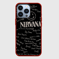 Чехол для iPhone 13 Pro Nirvana pattern, цвет: 3D-красный