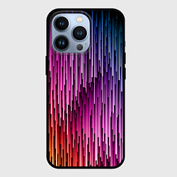 Чехол для iPhone 13 Pro Радужные узор полосы, цвет: 3D-черный