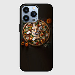 Чехол iPhone 13 Pro Кот в пицце