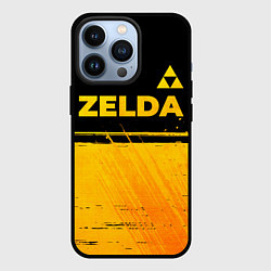 Чехол iPhone 13 Pro Zelda - gold gradient: символ сверху