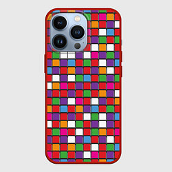 Чехол для iPhone 13 Pro Color cubes, цвет: 3D-красный