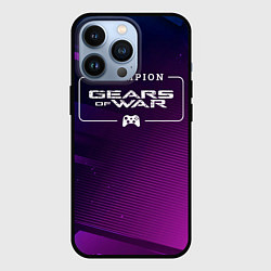Чехол для iPhone 13 Pro Gears of War gaming champion: рамка с лого и джойс, цвет: 3D-черный