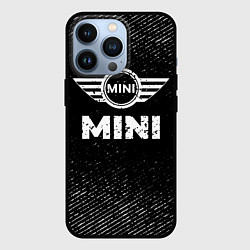 Чехол для iPhone 13 Pro Mini с потертостями на темном фоне, цвет: 3D-черный