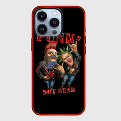 Чехол iPhone 13 Pro Punks Not Dead - панки хой