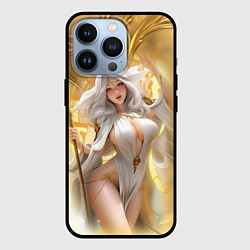 Чехол для iPhone 13 Pro Фэнтази девушка в золоте, цвет: 3D-черный