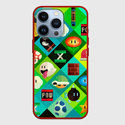 Чехол iPhone 13 Pro Марио паттерн