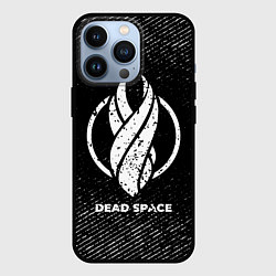 Чехол iPhone 13 Pro Dead Space с потертостями на темном фоне
