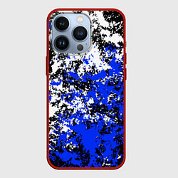 Чехол iPhone 13 Pro Белая и синяя краска