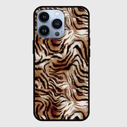 Чехол для iPhone 13 Pro Меховая шкура тигра, цвет: 3D-черный