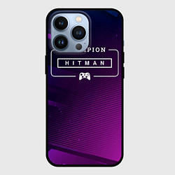 Чехол для iPhone 13 Pro Hitman gaming champion: рамка с лого и джойстиком, цвет: 3D-черный