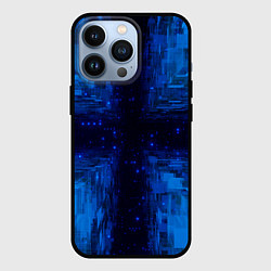 Чехол iPhone 13 Pro Тёмно-синие множества фигур