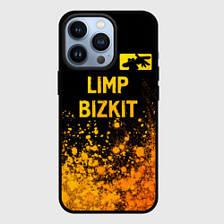 Чехол iPhone 13 Pro Limp Bizkit - gold gradient: символ сверху