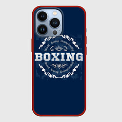 Чехол для iPhone 13 Pro Boxing - надпись, цвет: 3D-красный