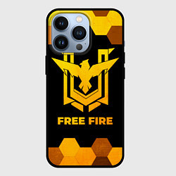 Чехол iPhone 13 Pro Free Fire - gold gradient