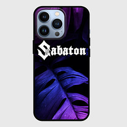 Чехол iPhone 13 Pro Sabaton neon monstera