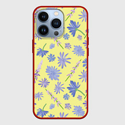 Чехол iPhone 13 Pro Cute blue flowers