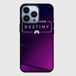 Чехол iPhone 13 Pro Destiny gaming champion: рамка с лого и джойстиком