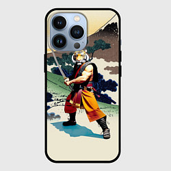 Чехол iPhone 13 Pro Tiger samurai - Japan - neural network