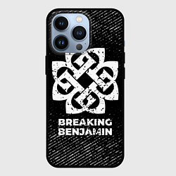 Чехол для iPhone 13 Pro Breaking Benjamin с потертостями на темном фоне, цвет: 3D-черный