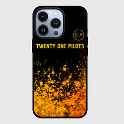 Чехол iPhone 13 Pro Twenty One Pilots - gold gradient: символ сверху