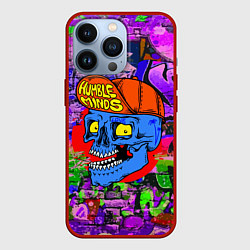 Чехол iPhone 13 Pro Humble minds - skull - graffiti