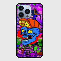 Чехол iPhone 13 Pro Humble minds - skull - graffiti