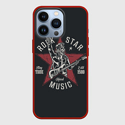 Чехол для iPhone 13 Pro Rockstar music, цвет: 3D-красный