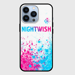 Чехол iPhone 13 Pro Nightwish neon gradient style: символ сверху