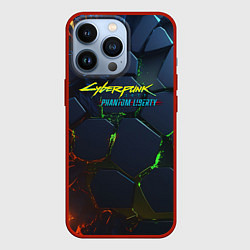 Чехол iPhone 13 Pro Cyberpunk 2077 phantom liberty logo