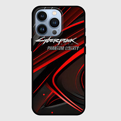 Чехол iPhone 13 Pro Cyberpunk 2077 phantom liberty silver logo