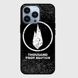 Чехол iPhone 13 Pro Thousand Foot Krutch с потертостями на темном фоне