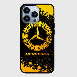 Чехол iPhone 13 Pro Mercedes - gold gradient