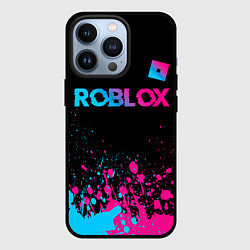 Чехол iPhone 13 Pro Roblox - neon gradient: символ сверху