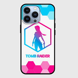 Чехол iPhone 13 Pro Tomb Raider neon gradient style