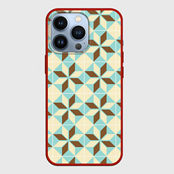 Чехол iPhone 13 Pro Brown blue pattern