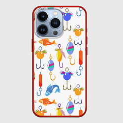 Чехол для iPhone 13 Pro Рыбалочка, цвет: 3D-красный