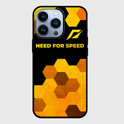 Чехол iPhone 13 Pro Need for Speed - gold gradient: символ сверху