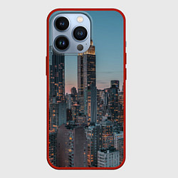 Чехол iPhone 13 Pro Утренний город с небоскребами