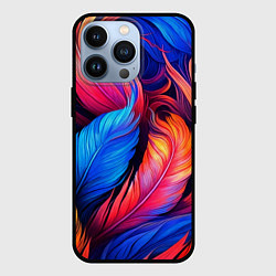 Чехол для iPhone 13 Pro Экзотические перья, цвет: 3D-черный