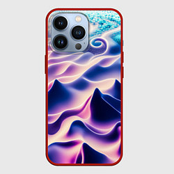 Чехол для iPhone 13 Pro Морское дно абстракция, цвет: 3D-красный