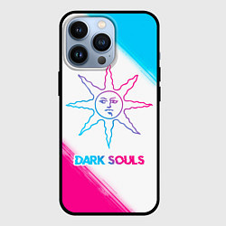 Чехол iPhone 13 Pro Dark Souls neon gradient style