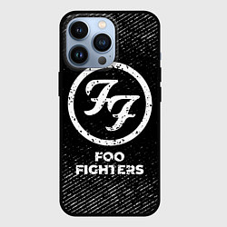 Чехол iPhone 13 Pro Foo Fighters с потертостями на темном фоне