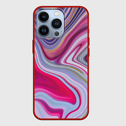 Чехол для iPhone 13 Pro Scarlet waves, цвет: 3D-красный