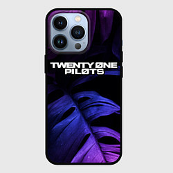 Чехол для iPhone 13 Pro Twenty One Pilots neon monstera, цвет: 3D-черный