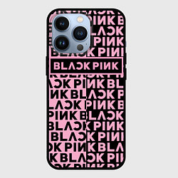 Чехол для iPhone 13 Pro Blackpink - pink text, цвет: 3D-черный